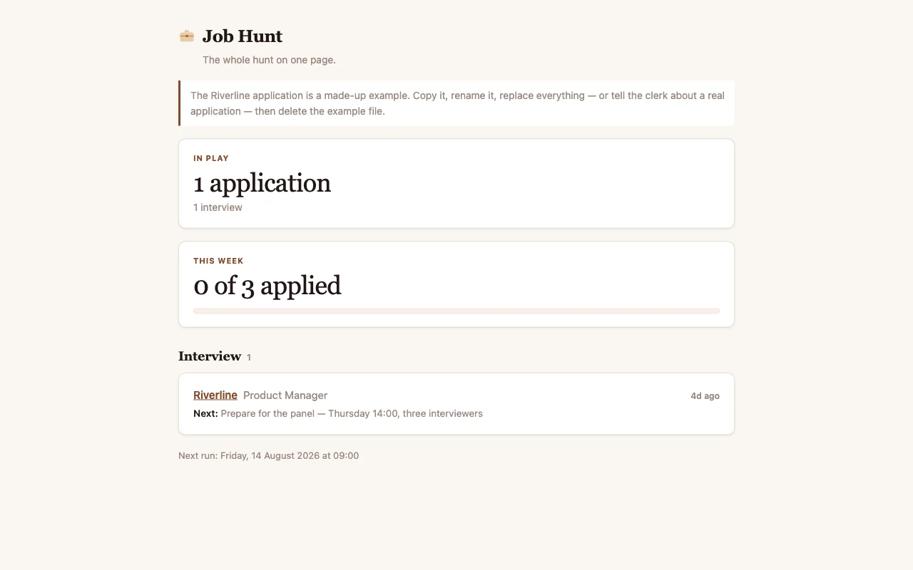 Job Hunt app preview