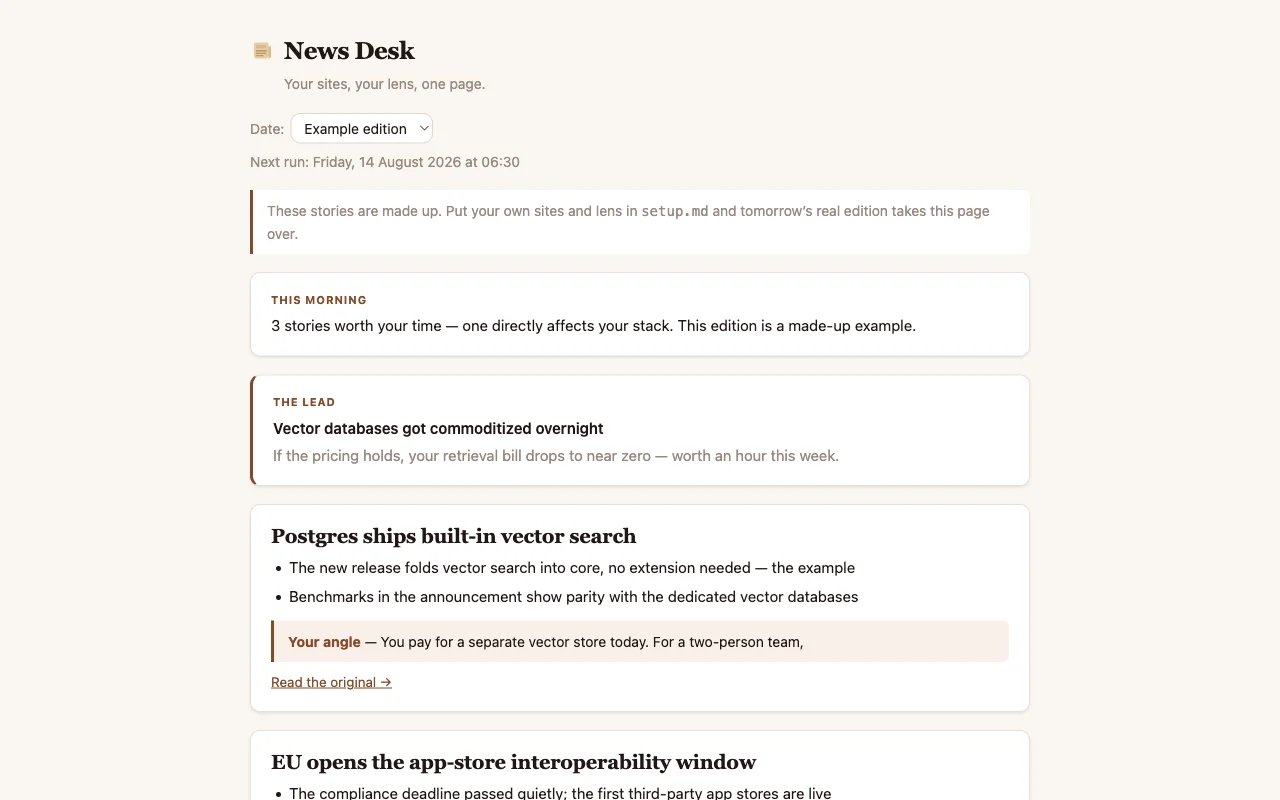 News Desk app preview
