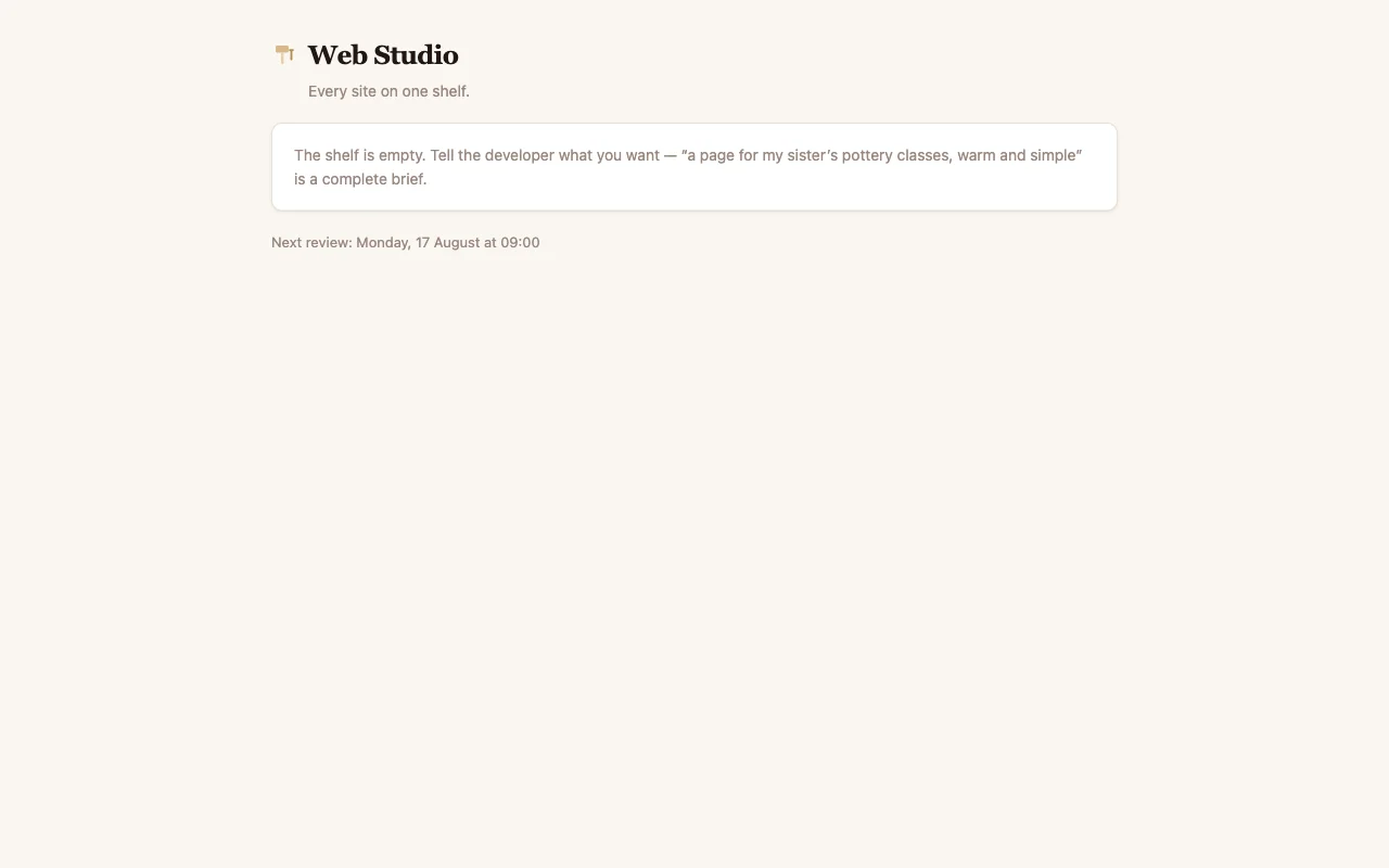 Web Studio app preview